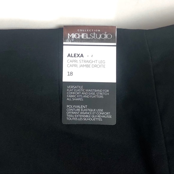 Michel Studio Women's Black Capri Pants NWT 1085 - Picture 6 of 6